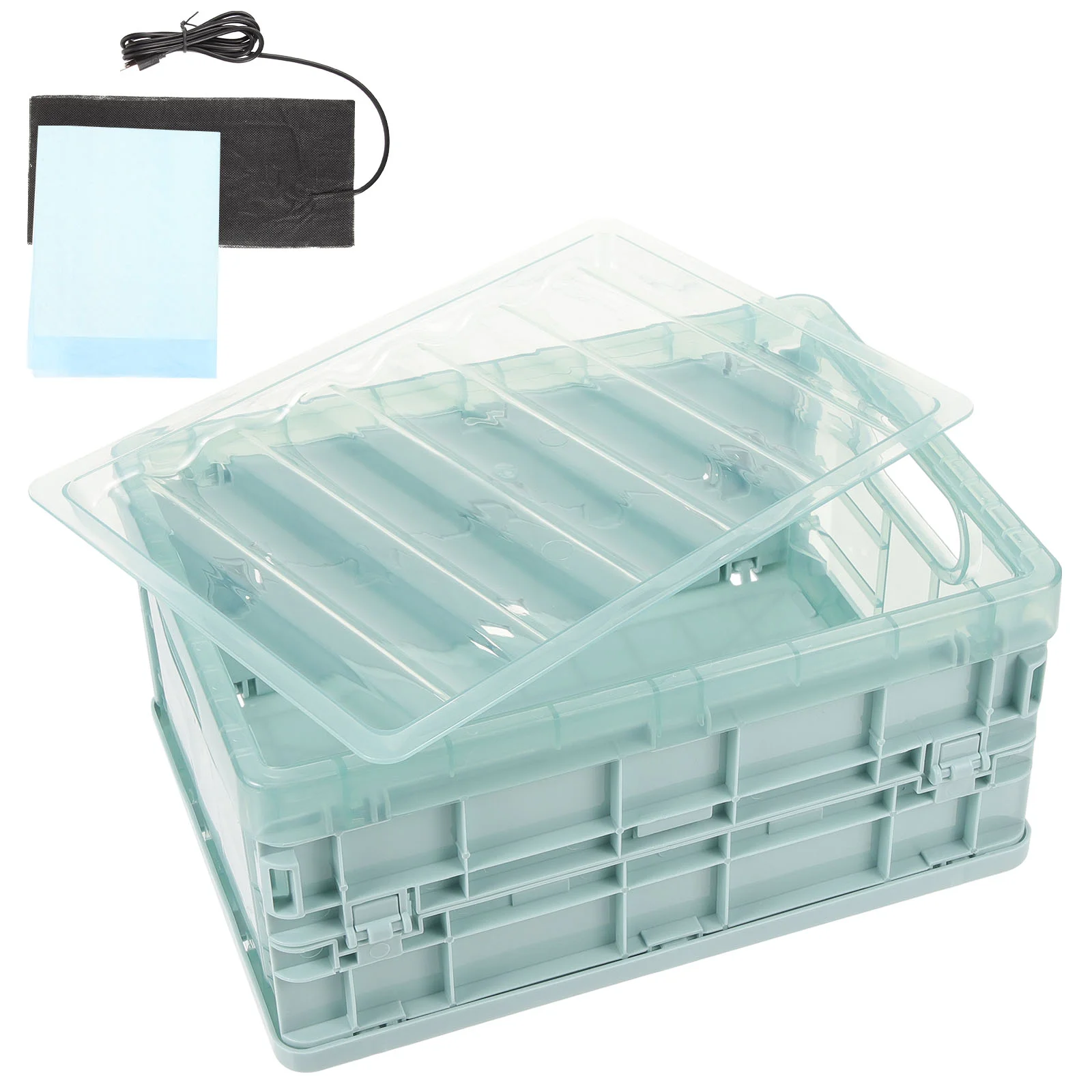 Mini Plastic Birds Brooder Box Small Chicks Parrot Breeding Supplies Incubator Heating Pad Foldable Washable Safe Materials