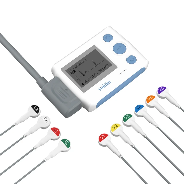NEW 12 Channel ECG Holter 12 lead EKG System 24 hours Multi language  Monitoring