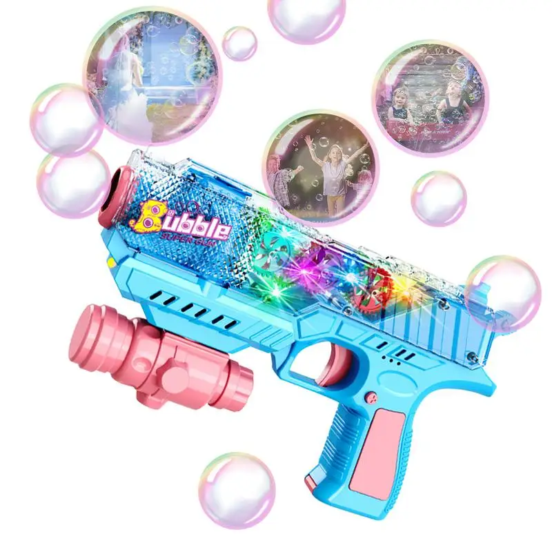 

Bubble Maker Toy Bubble Machine For Kids Rocket Boom Bubble Blower With Light And Bubble Solution Toddler Outdoor Toys For Boys