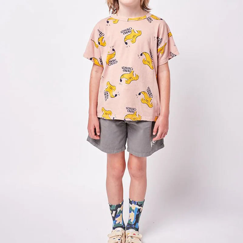 New 2022 Summer BC Brand Bobo T shirts Baby Boys Girls Dresses Children's Clothing Kids Cute Printed Tees Toddler Shorts Tshirt essentials clothing sets
