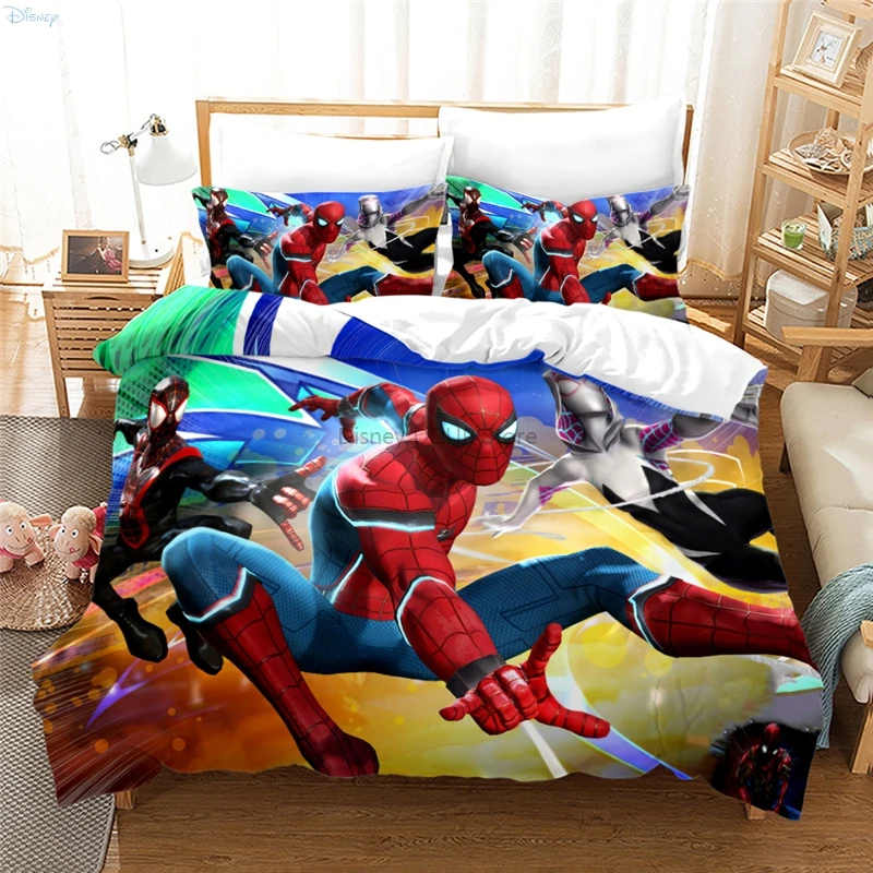 2022 Cute Cartoon Spider Man 3d Bedding Set Duvet Cover Sets with Pillowcase Twin Full Queen King Size for Boys Girls Kids Gifts 