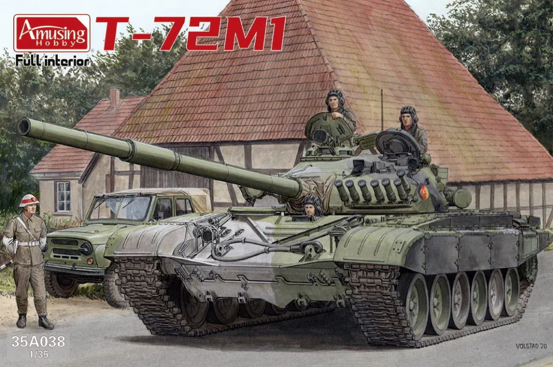 Забавный набор для сборки танка, модель 35A038 T-72M1 основной боевой танк, полностью внутренняя версия 35A038 1/35