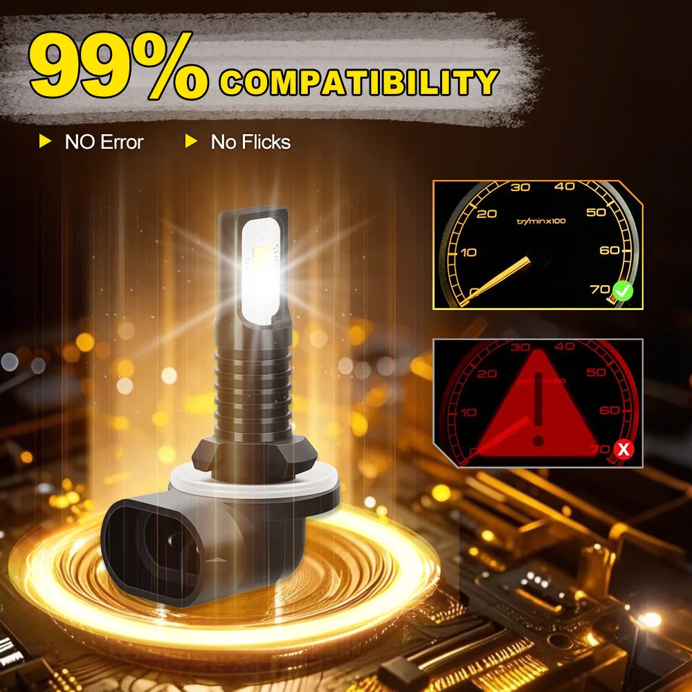 Canbus LED 안개 전구 20000LM 고전력 플러그 앤 플레이 자동차 안개 램프 12V For Hyundai Accent 2000-2013 2014 2015 2016 2017