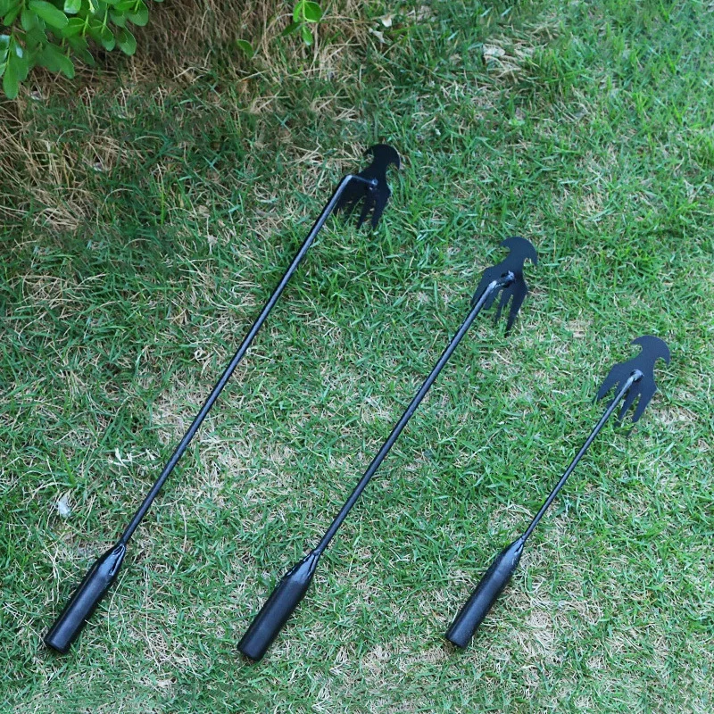 2 in 1 Garden Weeder Tools 4 Teeth Rake Manual Weed Grass Rooting Shovel Manganese Steel Loosening Soil Digging Garden Hand Tool 6