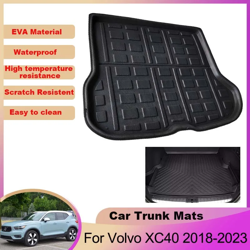 

Auto Trunk Mat for Volvo XC40 40 2023 2022 2021 2020 2019 2018 Waterproof Carpet Tray Liner Cargo Boot Storage Pad Accessories