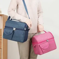Lunch Bag Reusable Insulated Thermal Bag Women Men Multifunctional 8L Cooler and Warm Keeping Lunch Box Leakproof Waterproof 2