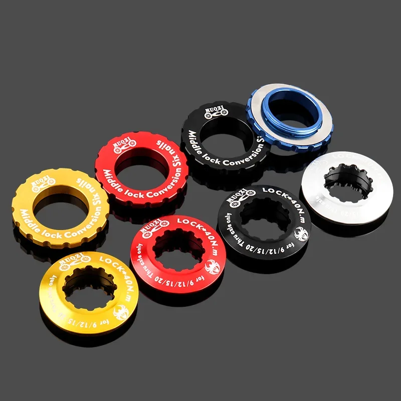 MUQZI Mountain Center Lock Cover Bike 6 Bolt Disc To Center Lock Ring Adapter Cover Hub Central Locking Aluminum Alloy bike rotor adapter