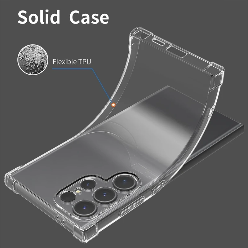 Crystal Clear Shockproof TPU Protective Phone Case - Slim, Durable Bumper Cover