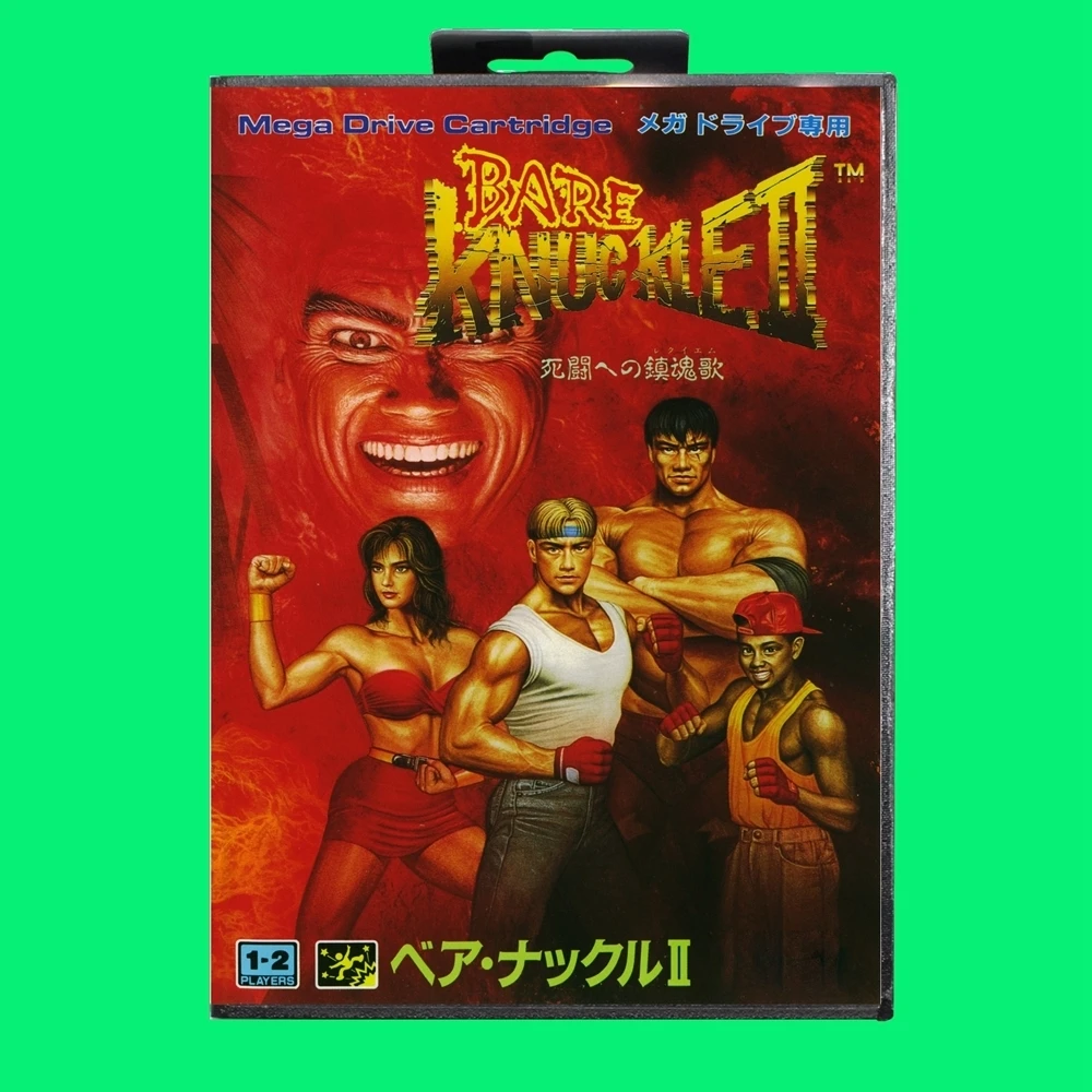 

Игровой картридж Naked Knuckle II, 16 бит, игровая карта MD с крышкой JP, Розничная коробка для Sega Mega Drive