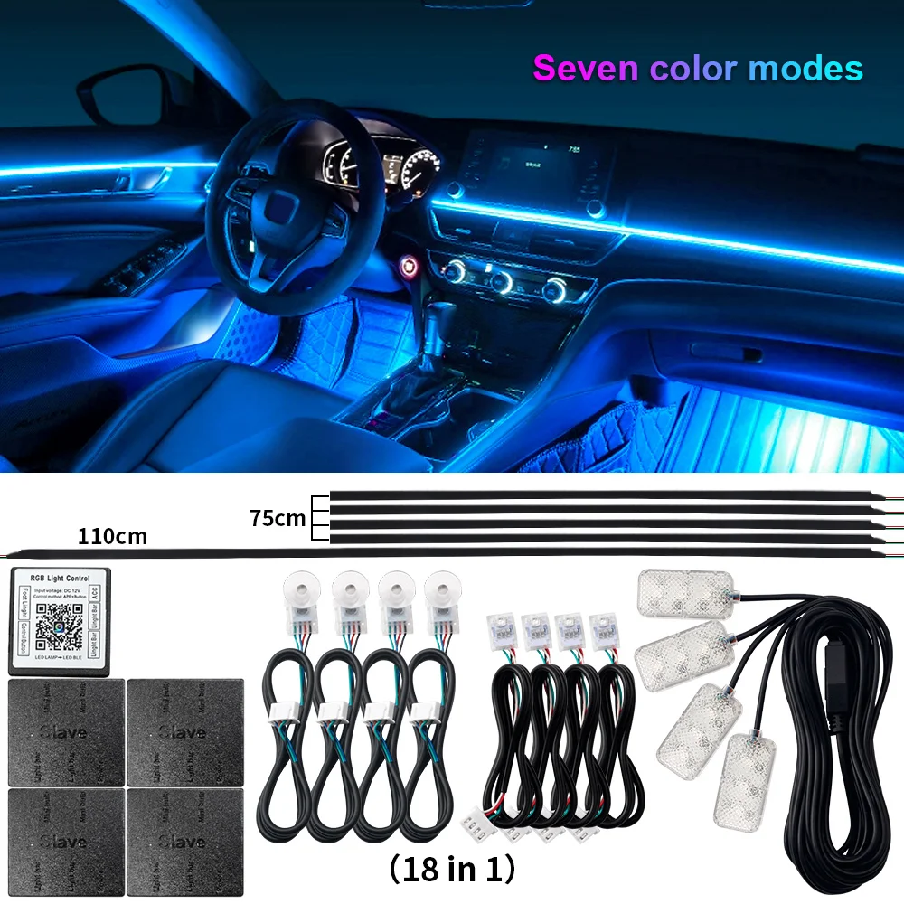 ตัวเลือกสินค้า แถบไฟ RGB ปรับแสงได้ 64 สี ควบคุมผ่านแอปพลิเคชัน