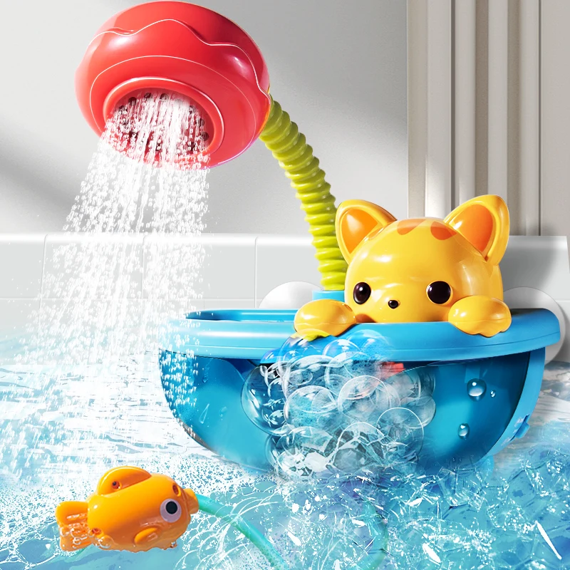

Electric Shower Head Water Spray Bath Toys for Kids Cute Animal 2 in 1 Bubble Girl Bathtub Game Children's 3 Years Toddler Gifts