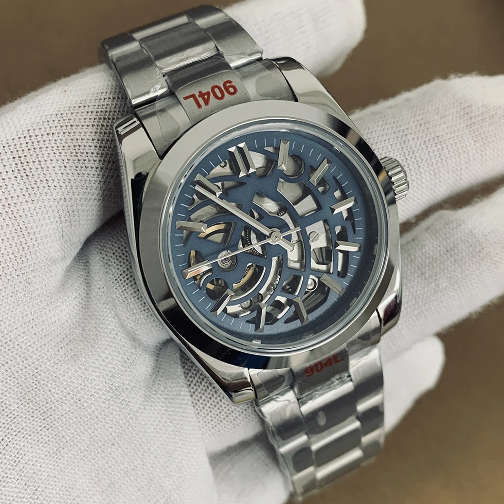 

S-Nh70 automatic movement watch 39mm sapphire glass fine steel transparent case Men's mechanical watch Transparent back cover