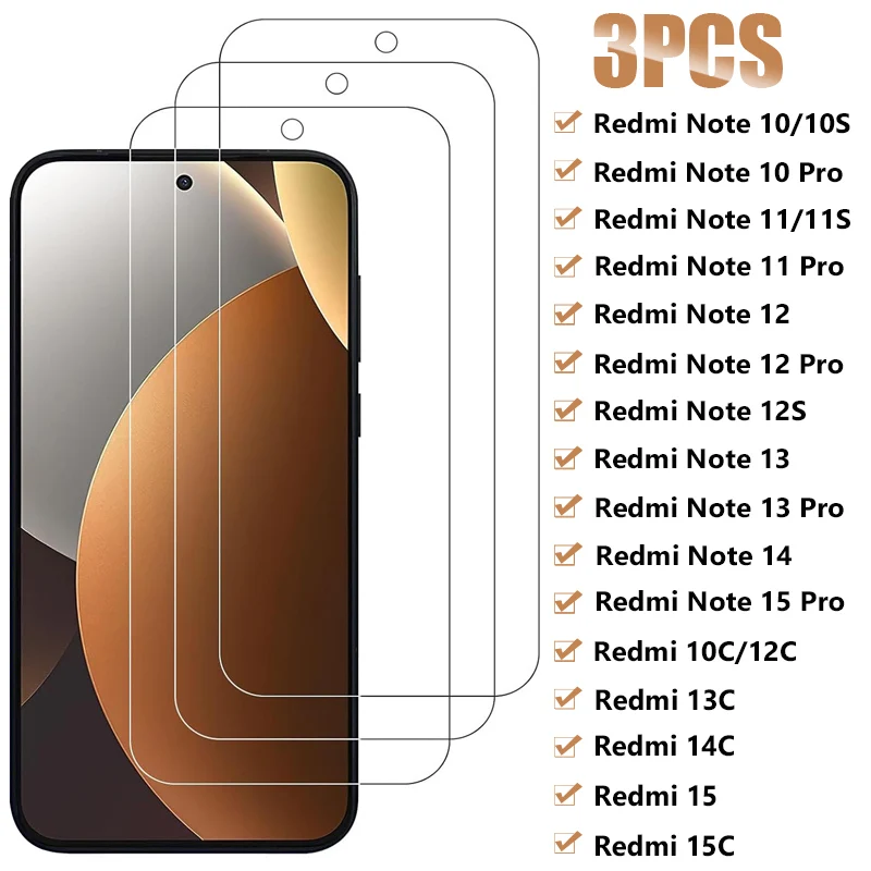 3-Pack Premium Tempered Glass Screen Protectors