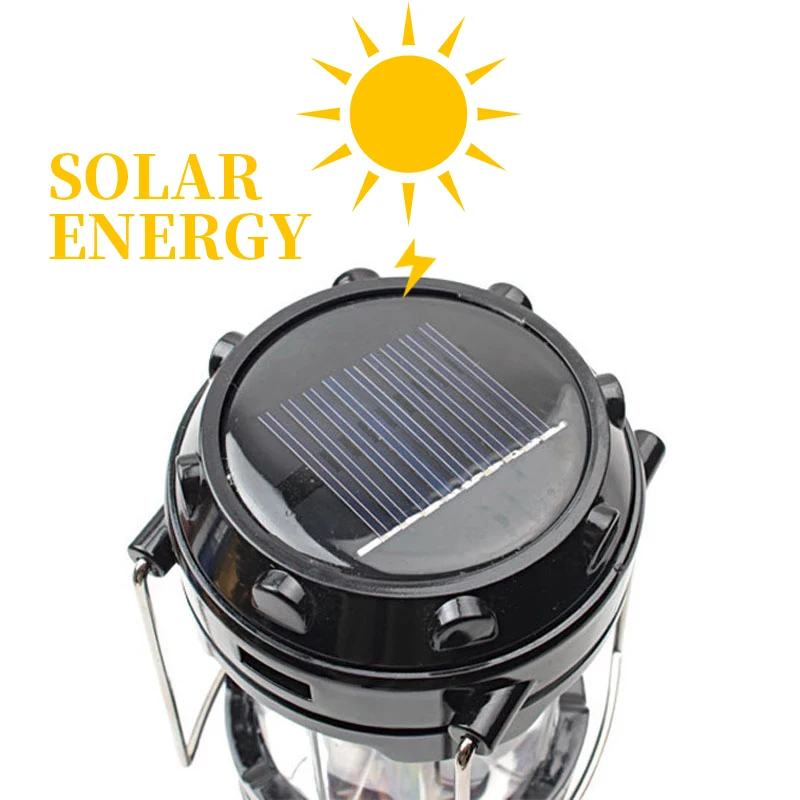 Alimentado a Energia Lanternas de Acampamento Mão para Iluminação ao ar Lanterna Portátil Solar Usb Recarregável Lâmpada Livre Dobrável Emergência Led Luz 10 Computers & Electronics