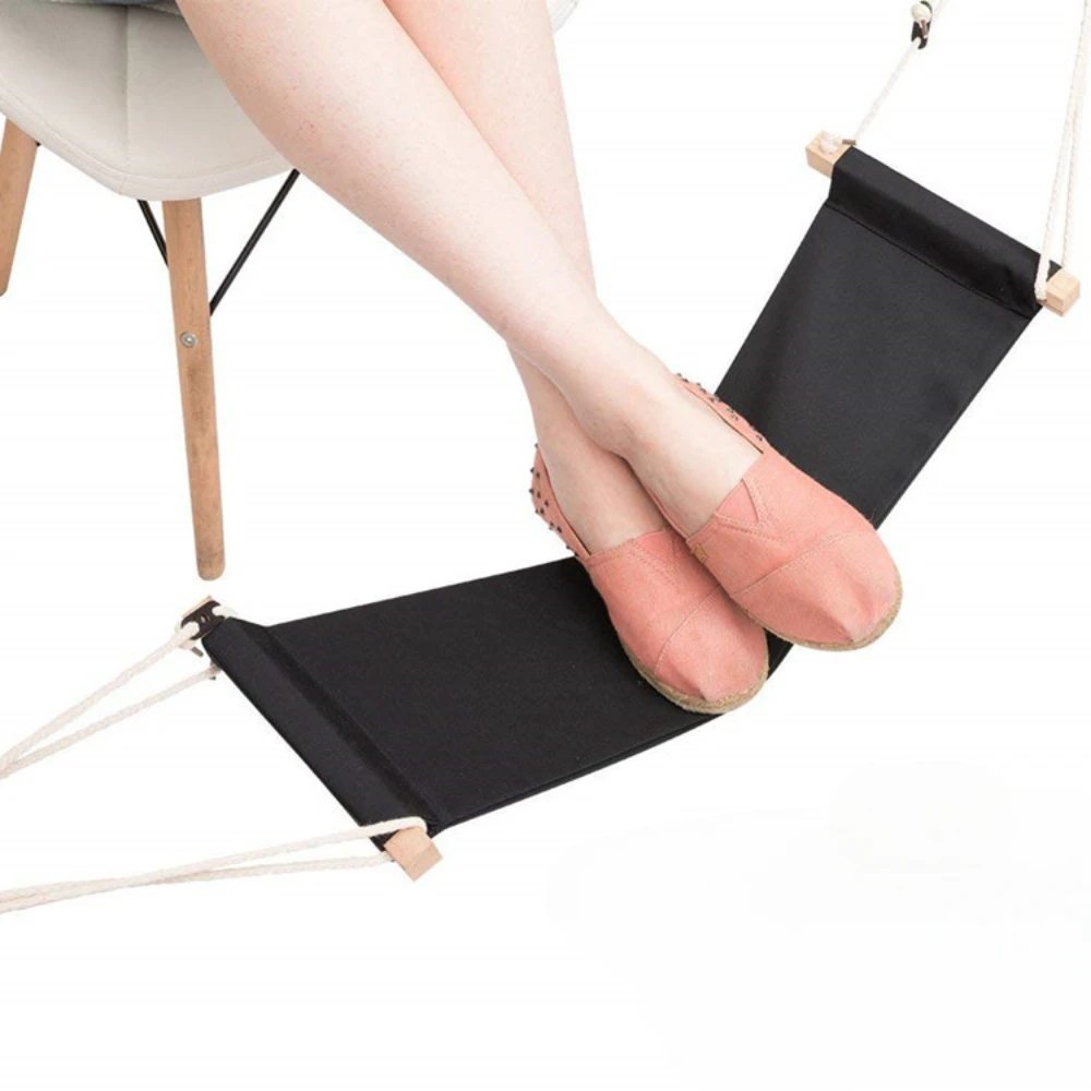 PortableFootHammocksLazyCasualDeskRestFootPutFeetSwing