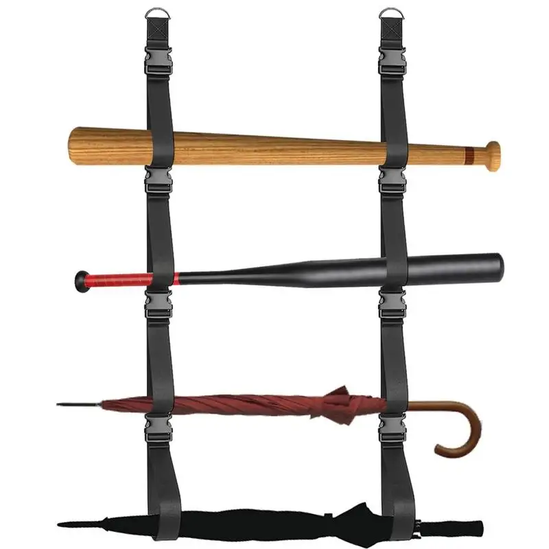 

Garage Wall Storage System 2PCS Adjustable Wall Mounted D-ring Straps Black Straps For Camping Chairs Tents Canopies