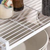 White Metal Over The Sink Shelf with Modern Design,  Display Stand Organizer for Kitchen Accessories 6