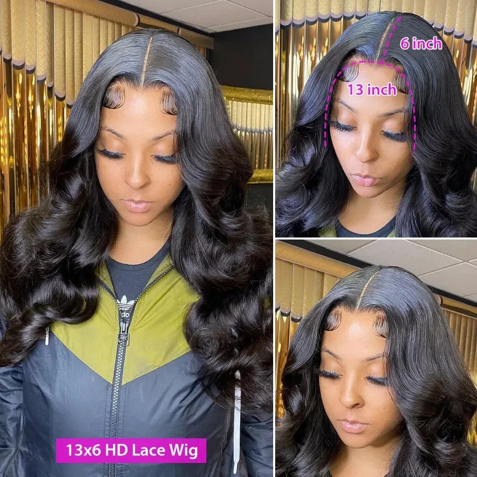13x6 HD Lace Frontal Human Hair Wigs Body Wave Pre Plucked 13x4 Lace Front Wig Transparent Lace Front Human Hair Wig For Women 2