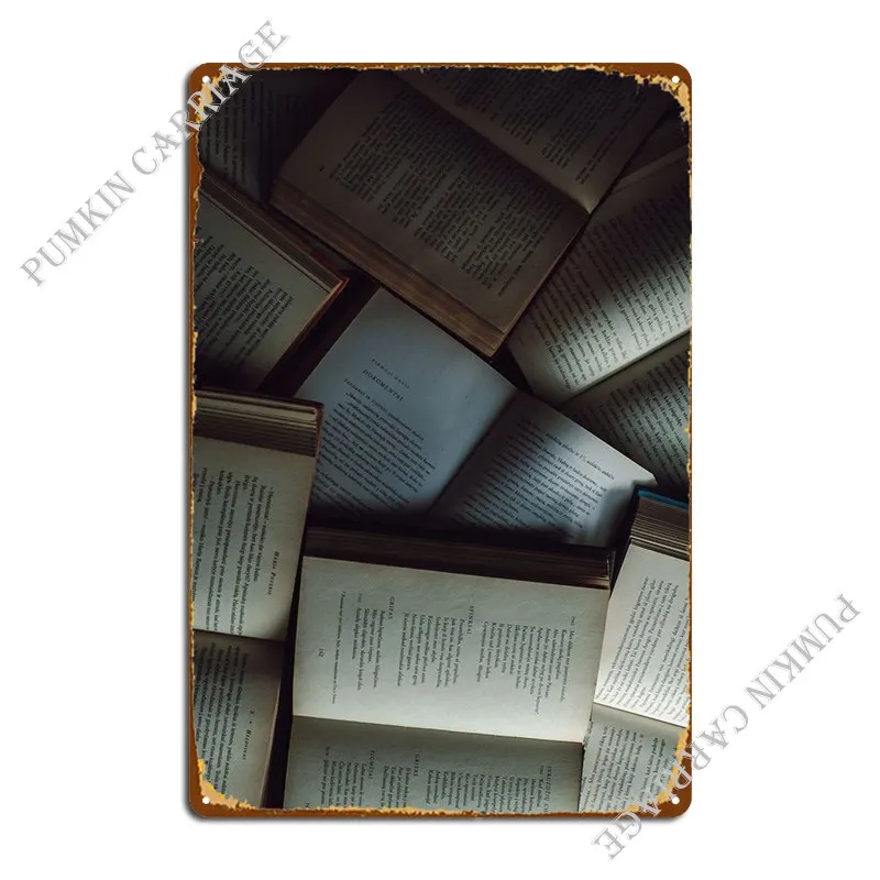 

Book Tile Metal Plaque Rusty Club Bar Bar Tin Sign Poster