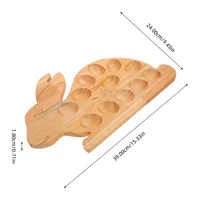 Deviled Egg Tray Appetizer Egg Serving Platter Wooden Egg Tray Easter Egg Storage Serving Holder Rabbit Deviled Egg Platter 2