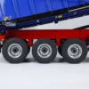 NEW Metal 1/14 3 Axles RC Hydraulic Dump Trailer Electric Awning Legs Semi Trailer Lights for RadioTractor Truck Car Toys Model 6