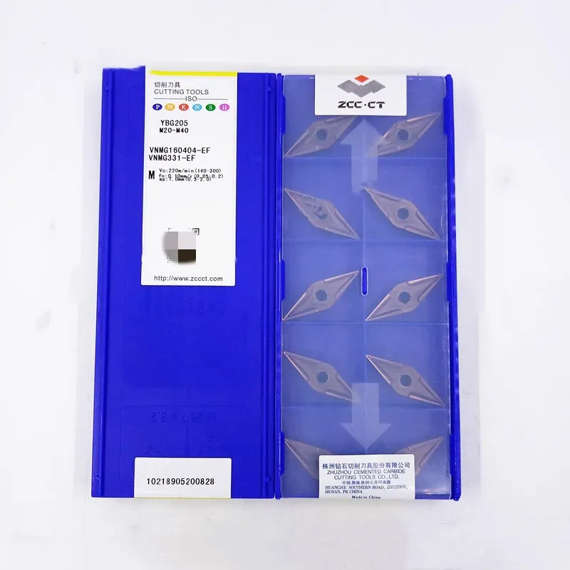 10 Inserts Carbure ZCCCT ZTGD0404-MG YBG202 Pour Fraiseuse CNC - Boîte Neuve