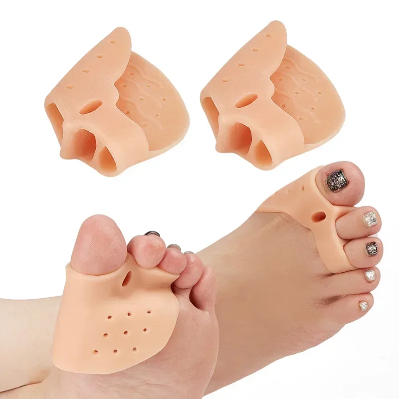 Unisex Silicone Toe Correctors Breathable Hallux Valgus er Toe Separators Pedicure Tool for Straighter Toes Foot Care