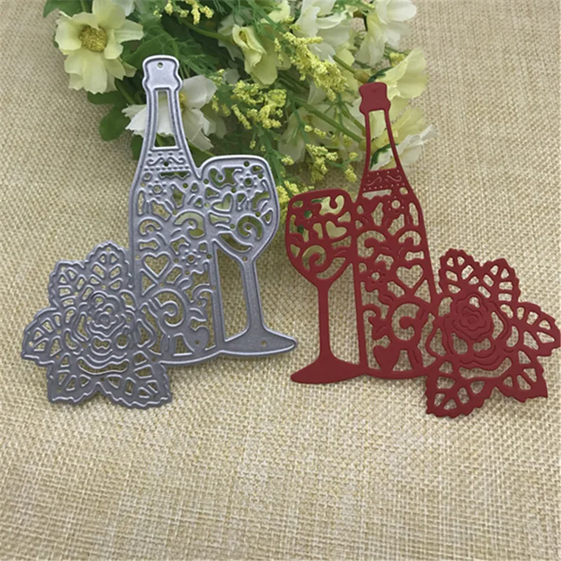 

wine bottle Metal cutting dies mold Round hole label tag Scrapbook paper craft knife mould blade punch stencils dies