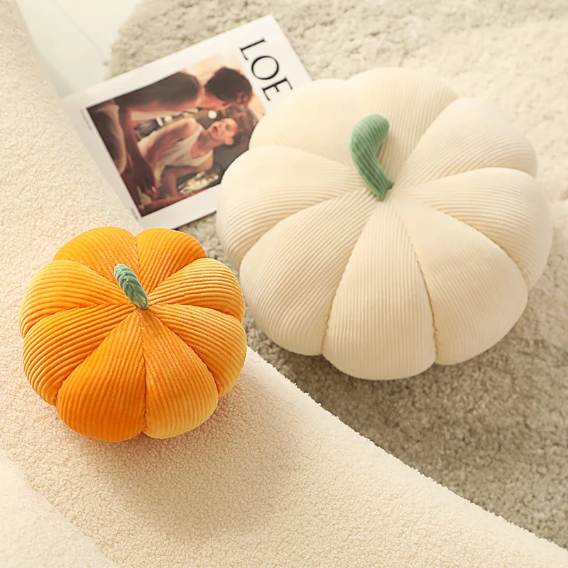Kawaii Nordic Halloween Pumpkin Plush Toy Plushie Soft Plant Stuffed Doll Holidays Props Decorative Throw Pillow for Kids 5