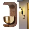 Wood Doorbell Chime Hanging Wooden Wind Chimes Rustic Door Bell Decorative Loud Door Bell Magnetic Wood Doorbell For Home Decor 1