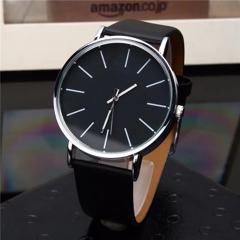 Men's and women's minimalist belt quartz watch for couples, men's belt watch quartz watch