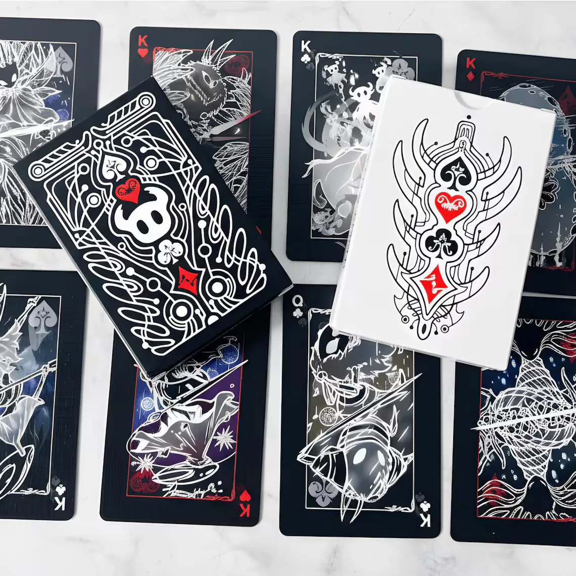 Hollow Knight Standard Tabletop Poker Card Set Black and White Playing Card Game Card Group Portable Creative Board Game Gift