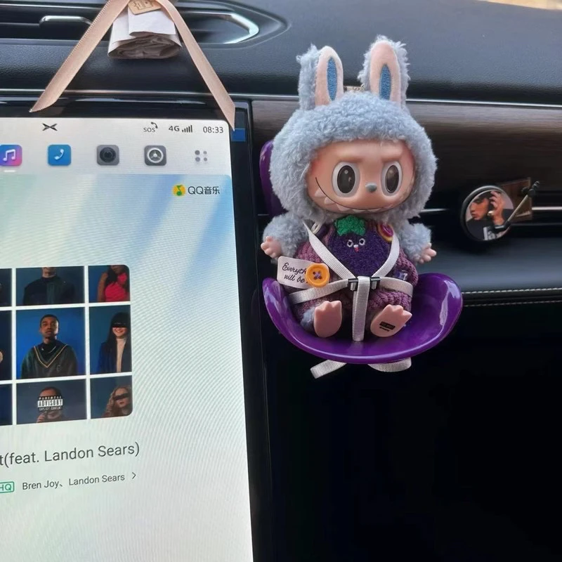 15-17cm doll Seat Labubu Doll Safety Seat Cute Doll Air Outlet Aromatherapy decoration high-grade Car Interior Decoration 8 Sd26819a10f904e05b288d4949a93232e8