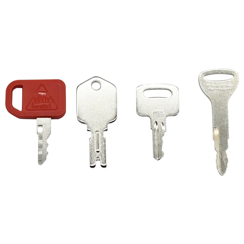 4PCS Construction Heavy Equipment Ignition Key Set T209428 455 Compatible with Daewoo Skid Steer 430 440 450
