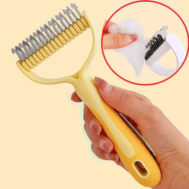 Dog Comb Stainless Steel Dog Brush Double-sided Combs for Cat Hair Knot Opening Pet Hair Remover Pet Grooming Knife Dogs Brush 2