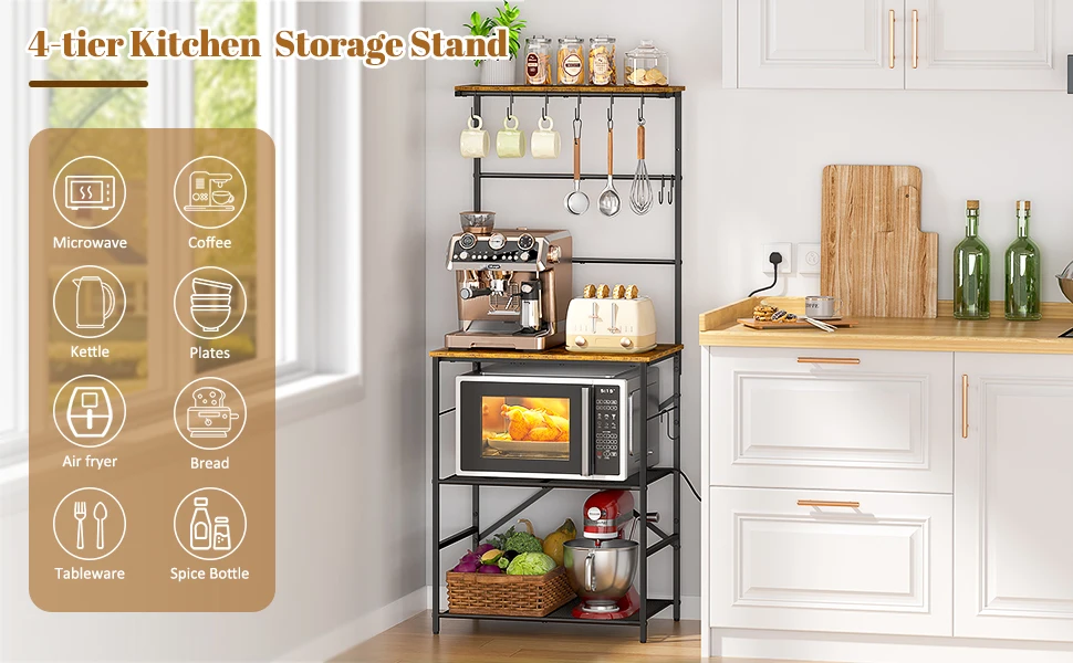 Kitchen bakers rack