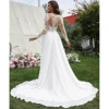 Elegant Lace Chiffon Wedding Dresses A-LINE Bridal Gowns with Exquisite Appliques for Bride 2