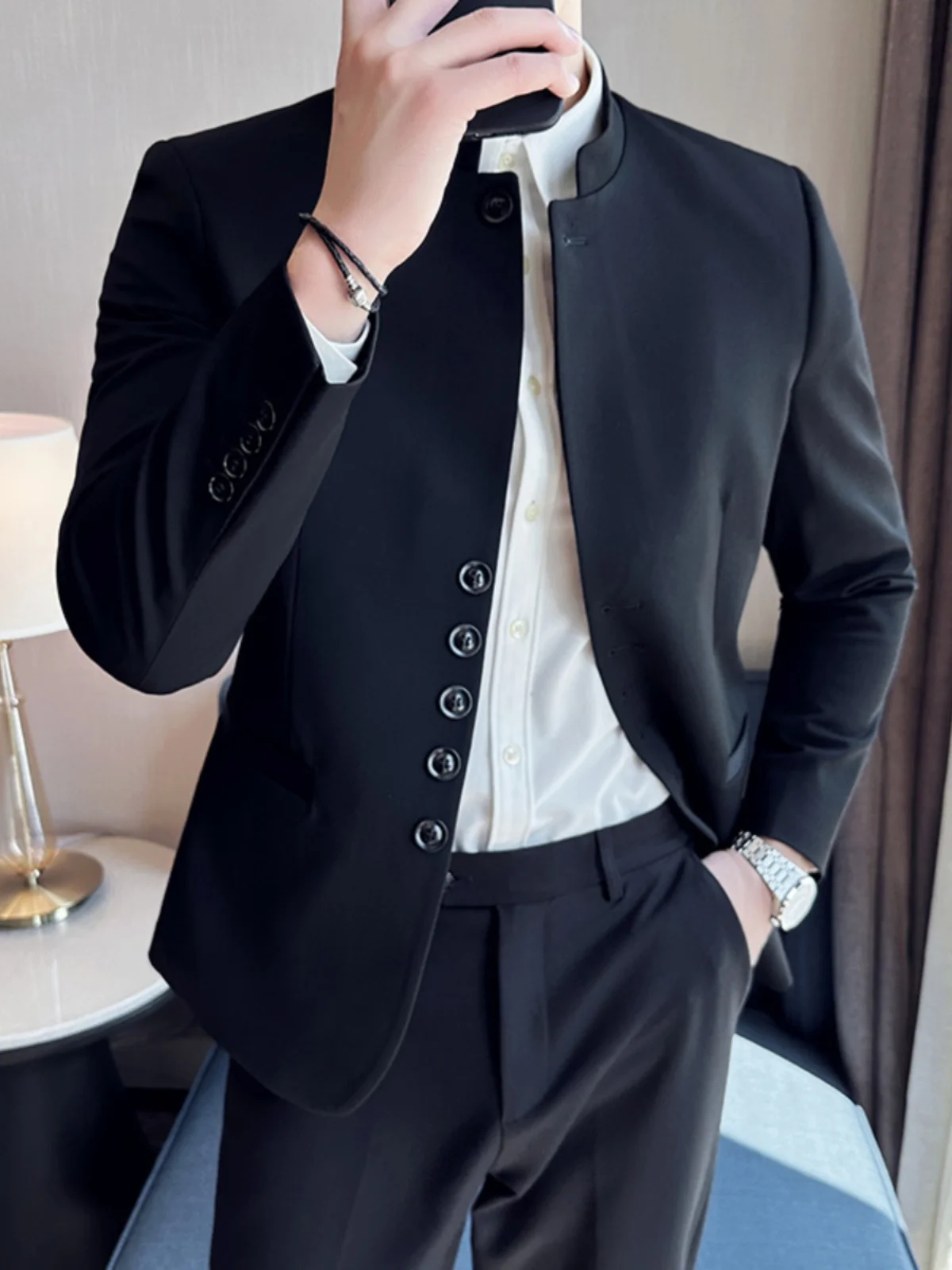 Chinese Style Piece Suit (Jacket+Pants) Fashion Wedding Suits