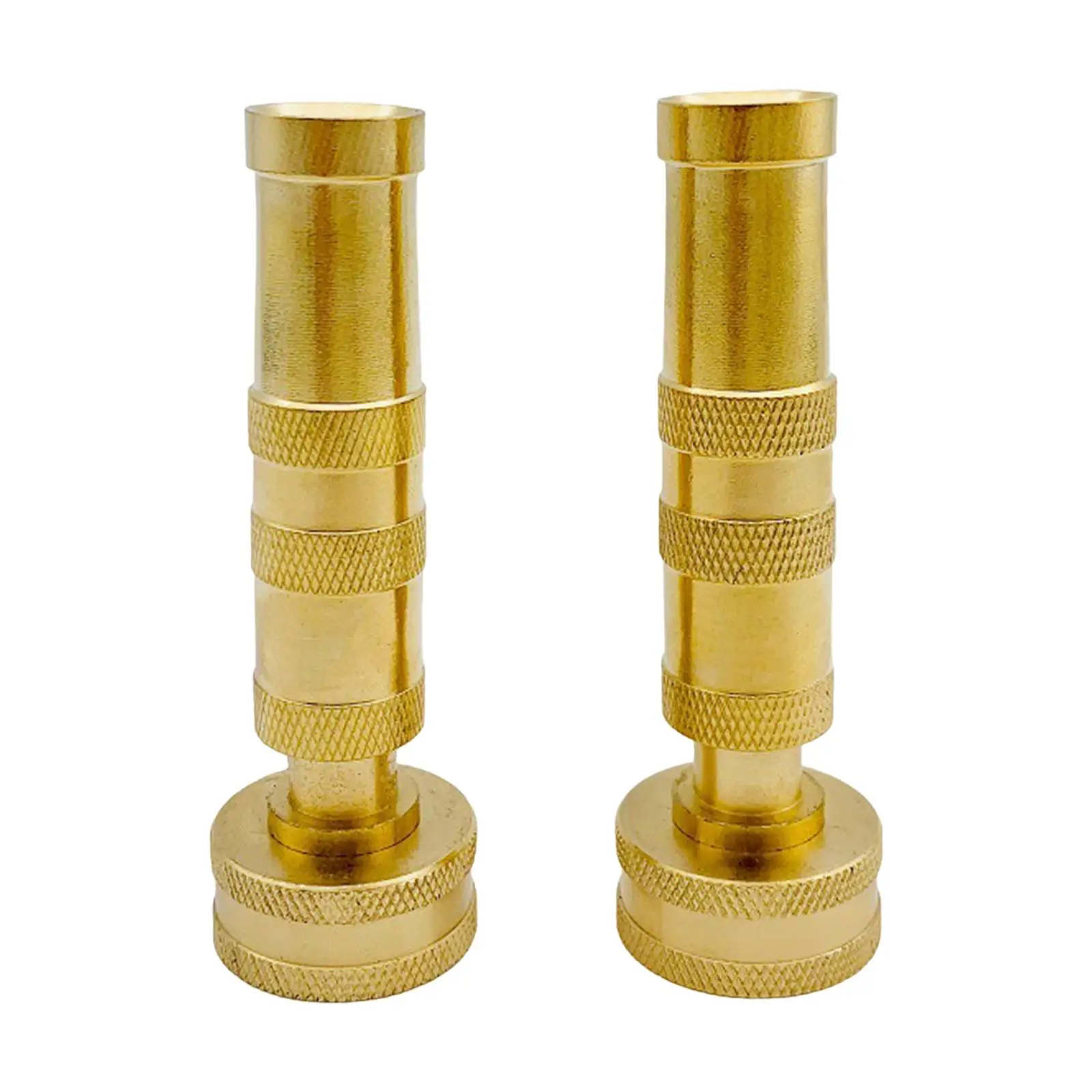 

2x Brass Hose Nozzles 1/2'' Thread Inlet Sturdy Multipurpose Water Hose Nozzles for Garage Driveway Yard Deck Car Wash