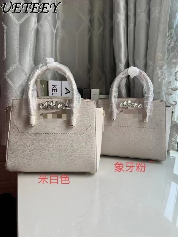 Japanese Bag Women Classic Diamond Niche Portable Crossbody Shoulder Bag All-Match Casual Diamond-Embedded Solid Color Backpack 4