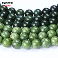 A+ Natural Nephrite Canadian Jade Beads 6 8 10mm for Jewelry Making DIY Bracelet Wholesale Beads Accessories 1