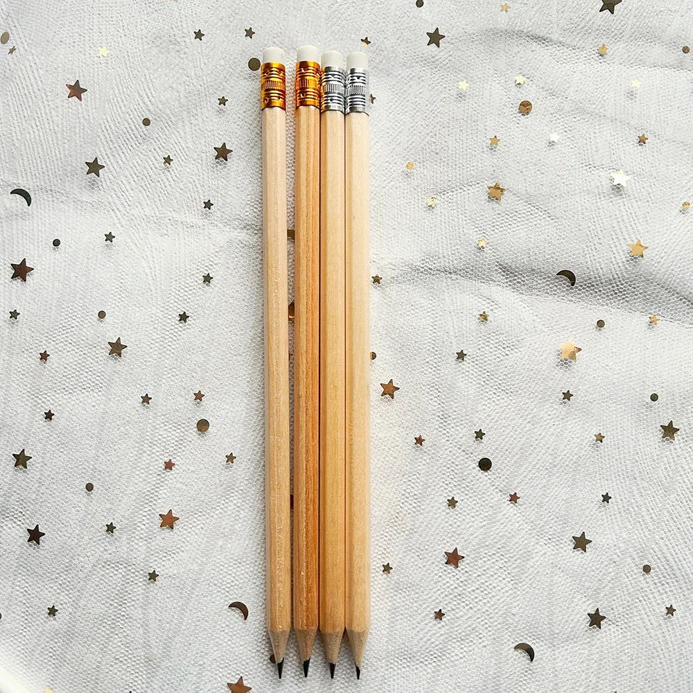 10pcs 지우개와 귀여운 나무 연필 학교 용품에 대 한 실버 연필 드로잉 미술 편지지 액세서리 쓰기에 대 한 연필