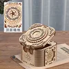 Wooden 3D Puzzle Assembly Creative DIY Secret Box Puzzle Storage Box Antique Vintage Clock Train Car Model Assembled Toy Gift 2
