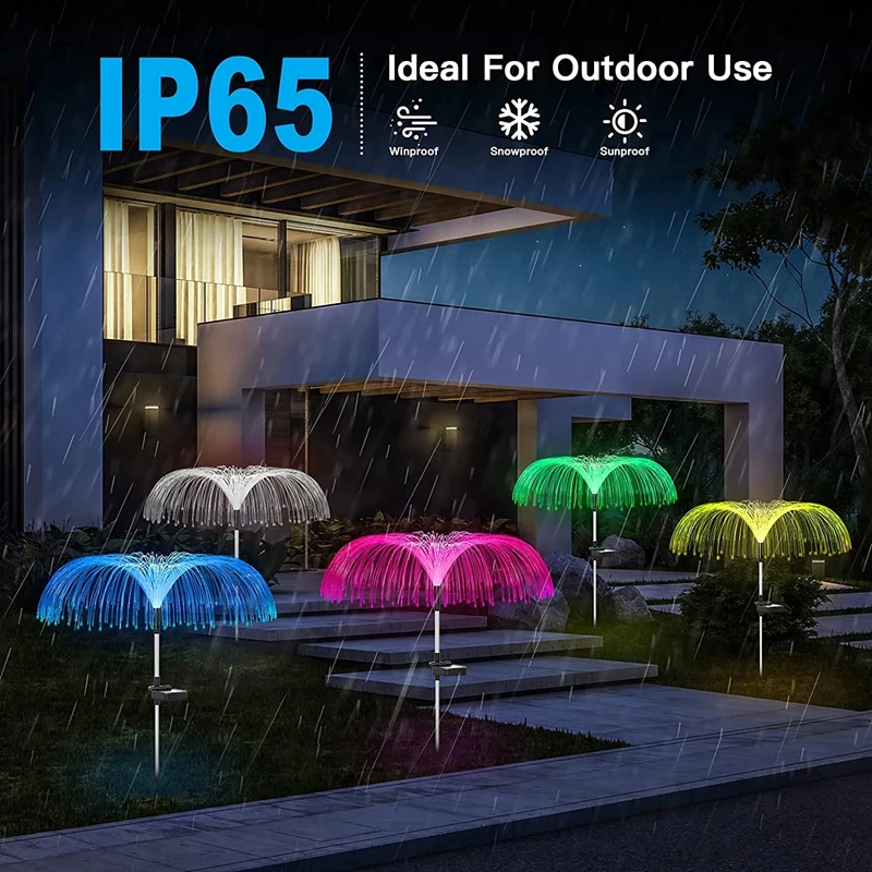 

Solar Jellyfish Lights Outdoor Solar Lights Fiber Optic Lights Fairy Lamp Waterproof Garden Decorative Landscape Solar Lamp