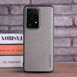 Luxurious Textile Leather Skin Soft TPU Phone Case for a Sleek and Stylish Look (Light Gray)