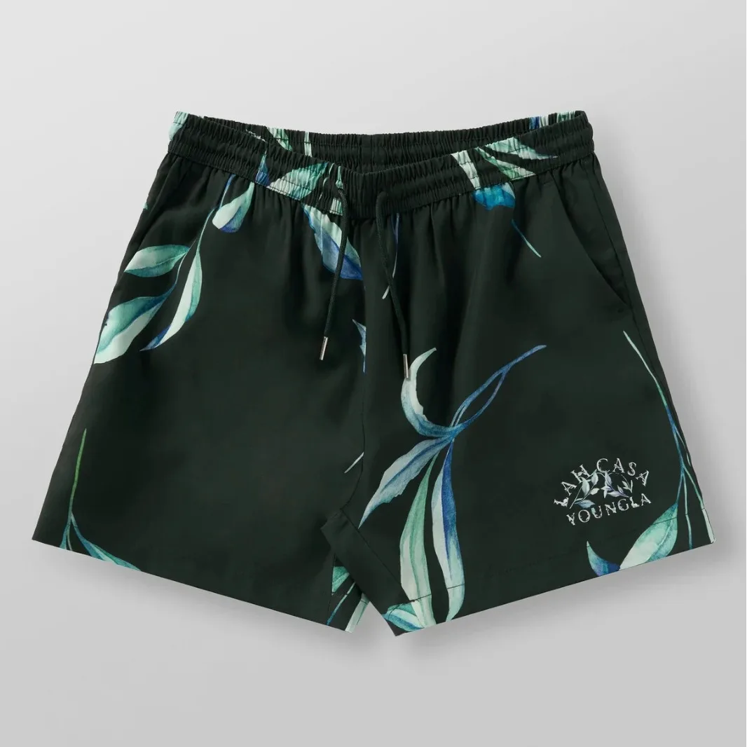 

YOUNGLA American four-point sports fitness shorts Skull 3D printed mesh quick-drying breathable running beach