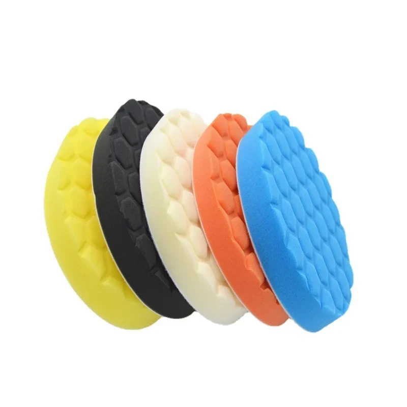 3/5/7inch CarPolishing 디스크 8 개/대 자기 접착 버핑 왁싱 스폰지 양모 휠 연마 패드 자동차 폴리 셔 드릴 어댑터