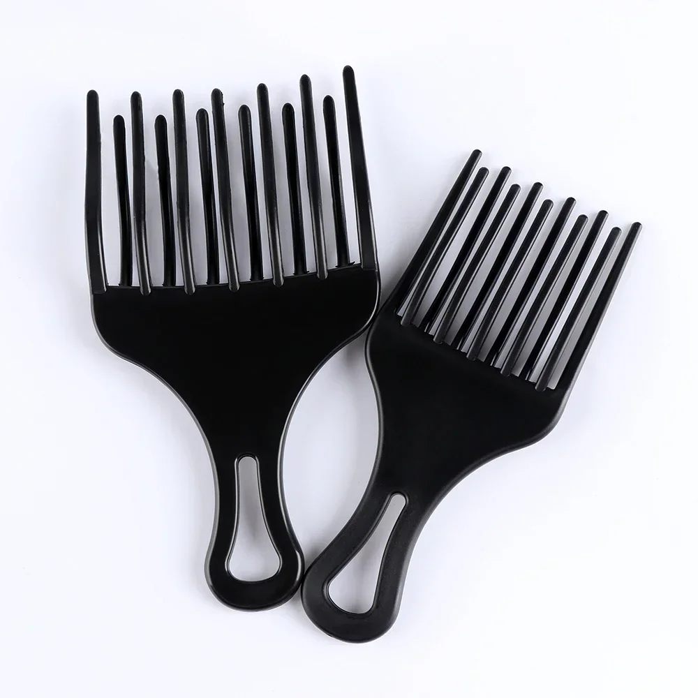 

1Pc Pro High and Low Comb Insert African Hair Stick, Big Tooth Comb Fork, Plastic Curling Brush, Anti-Static Hairstyling Tool