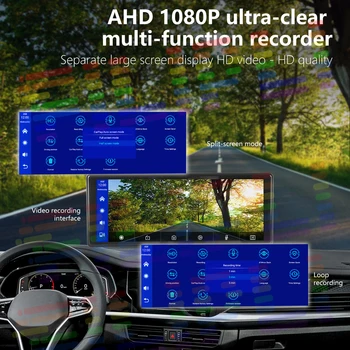 10.26″ Touchscreen Wireless Apple Carplay Portable Car Stereo Android Auto Navigation with Voice Control Bluetooth MP5 Music AUX