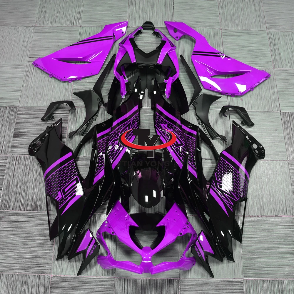 

Полный комплект обтекателей для мотоцикла для ZX6R ZX 6R 2019 2020 2021 2022 2023 2024 инъекция розового Красного черного сетчатого принта кузова